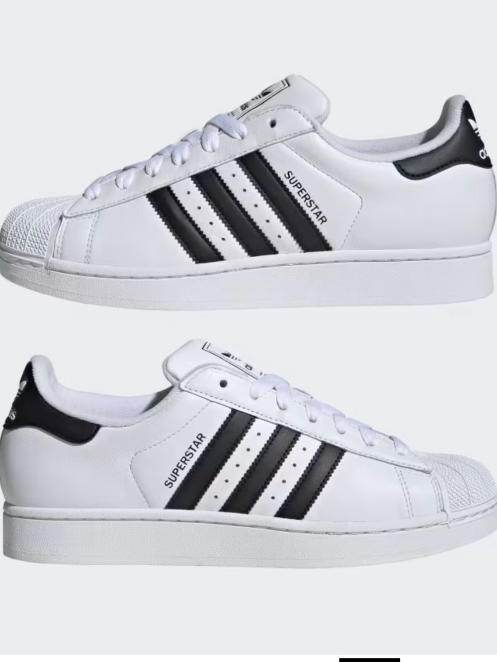 adidas Superstar Women’s White and Black Leather Sneakers